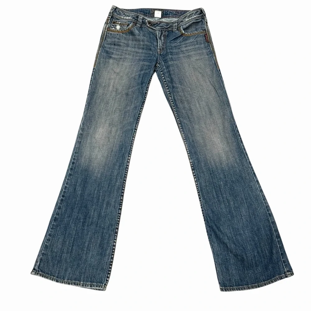 Silver Jeans Women's Tina Bootcut Low Rise Stretch 29x33 Denim Blue Y2K 2000s